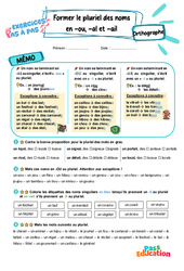 Former le pluriel des noms en -ou, -al et -ail – CE2 – Exercices Pas à Pas - Cycle 2 - PDF à imprimer