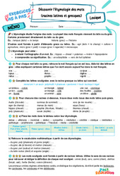 Découvrir l’étymologie des mots (racines latines et grecques) – 6ème – Exercices Pas à Pas - Cycle 3 - PDF à imprimer