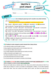 Identifier le passé composé – 5ème – Exercices Pas à Pas - PDF à imprimer
