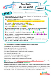 Identifier le plus-que-parfait – 5ème – Exercices Pas à Pas - PDF à imprimer