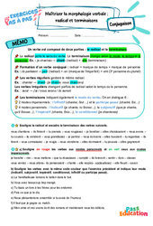 Maîtriser la morphologie verbale: radical et terminaisons – 5ème – Exercices Pas à Pas - Cycle 4 - PDF à imprimer