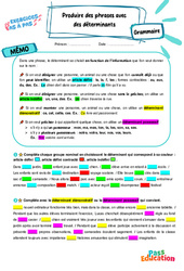 Produire des phrases avec des déterminants – 5ème – Exercices Pas à Pas - Cycle 4 - PDF à imprimer