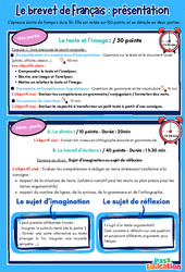 Présentation (Brevet de français) - 3ème - Fiche méthodologique préparation au brevet - PDF à imprimer