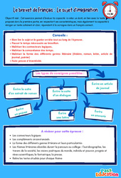 Cours Le sujet d’imagination (Brevet de français) - 3ème - Fiche méthodologique préparation au brevet (6) - Cycle 4 - PDF gratuit à imprimer