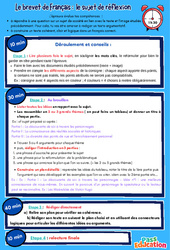 Cours Le sujet de réflexion (Brevet de français) - 3ème - Fiche méthodologique préparation au brevet (7) - Cycle 4 - PDF gratuit à imprimer