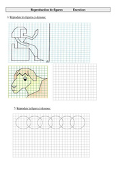 Reproduire une figure – Cm2 – Exercices de géométrie à imprimer