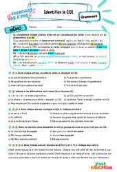 Identifier le complément d'objet indirect (COI) – 6ème – Exercices Pas à Pas - Cycle 3 - PDF à imprimer