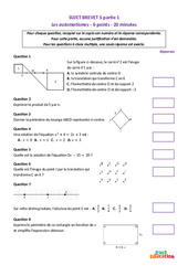 Les automatismes - 3ème - Brevet - Sujet 5 - Cycle 4 - PDF à imprimer