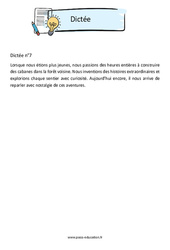 Dictée n°7 - 3ème - Brevet des collèges - Cycle 4 - PDF à imprimer