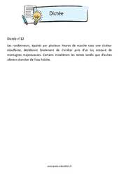 Dictée n°12 - 3ème - Brevet des collèges - Cycle 4 - PDF à imprimer