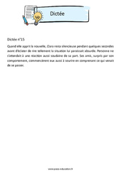 Dictée n°15 - 3ème - Brevet des collèges - Cycle 4 - PDF à imprimer