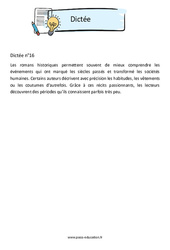 Dictée n°16 - 3ème - Brevet des collèges - Cycle 4 - PDF à imprimer