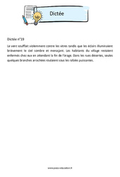 Dictée n°19 - 3ème - Brevet des collèges - Cycle 4 - PDF à imprimer
