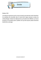 Dictée n°24 - 3ème - Brevet des collèges - Cycle 4 - PDF à imprimer