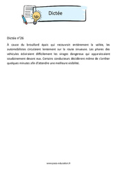Dictée n°26 - 3ème - Brevet des collèges - Cycle 4 - PDF à imprimer