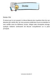 Dictée n°36 - 3ème - Brevet des collèges - Cycle 4 - PDF à imprimer