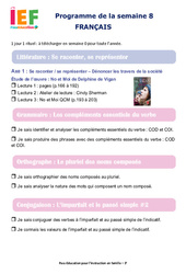 IEF Instruction En Famille, École à la maison pour le Semaine 8 – école à la maison IEF : 3ème