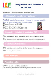 IEF Instruction En Famille, École à la maison pour le Semaine 9 – école à la maison IEF : 3ème