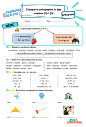 Sons [Ԑ] et [ja] : distinguer et orthographier les sons complexes – CE2 – Exercices Pas à Pas - Cycle 2 - PDF à imprimer