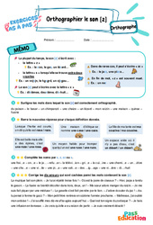 Son [z] : orthographier – CE2 – Exercices Pas à Pas - Cycle 2 - PDF à imprimer