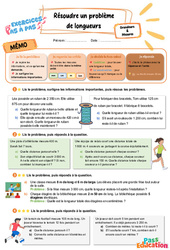 Résoudre un problème de longueurs – CE2 – Exercices Pas à Pas - Cycle 2 - PDF à imprimer