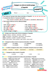 Conjuguer un verbe du troisième groupe à l’imparfait – CM2 – Exercices Pas à Pas - Cycle 3 - PDF à imprimer