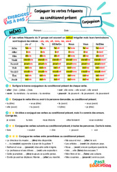 Conditionnel présent : Conjuguer les verbes fréquents – CM2 – Exercices Pas à Pas - Cycle 3 - PDF à imprimer