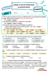 Conditionnel présent : Conjuguer un verbe du troisième groupe – CM2 – Exercices Pas à Pas - Cycle 3 - PDF à imprimer
