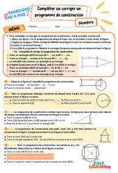 Compléter ou corriger un programme de construction – CM2 – Exercices Pas à Pas - Cycle 3 - PDF à imprimer