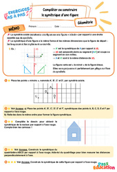 Compléter ou construire le symétrique d’une figure – CM2 – Exercices Pas à Pas - Cycle 3 - PDF à imprimer