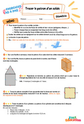 Tracer le patron d’un solide – CM2 – Exercices Pas à Pas - Cycle 3 - PDF à imprimer