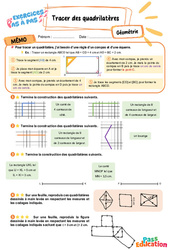 Tracer des quadrilatères – CM2 – Exercices Pas à Pas - Cycle 3 - PDF à imprimer