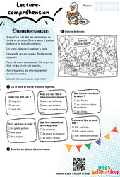 L'anniversaire - CP - Lecture/Compréhension - Niveau 1 - PDF à imprimer