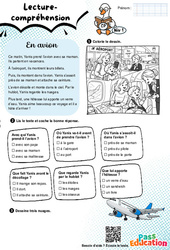 En avion - CP - Lecture/Compréhension - Niveau 1 - PDF à imprimer