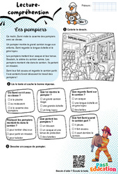 Les pompiers - CP - Lecture/Compréhension - Niveau 1 - PDF à imprimer