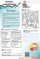 Au cinéma - CP - Lecture/Compréhension - Niveau 2 - PDF à imprimer