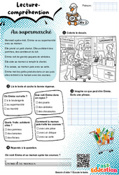Au supermarché - CP - Lecture/Compréhension - Niveau 2 - PDF à imprimer
