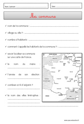 Ma commune - Cm1 - Cm2 - Exercices - PDF à imprimer