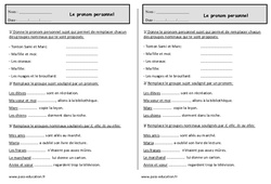 Remplacer le groupe sujet par un pronom - Ce1 - Exercices - PDF à imprimer