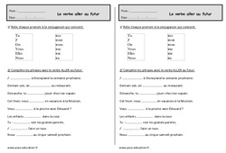 Verbe aller au futur - Ce1 - Exercices - Conjugaison - PDF à imprimer