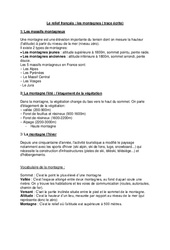 Le relief français: Les montagnes - Ce2 - Cm1 - Leçon - PDF gratuit à imprimer