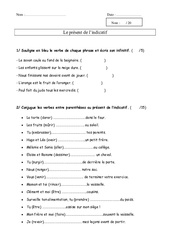 Le présent - Ce1 - Conjugaison - Exercices - PDF à imprimer