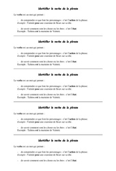 Verbe de la phrase - Ce1 - Leçon - Grammaire - PDF gratuit à imprimer