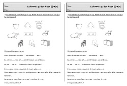 Son [s] et  [z]  - Ce1 - Exercices  - PDF à imprimer