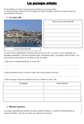 Les paysages urbains - Ce2 cm1 - Document, questions - PDF à imprimer