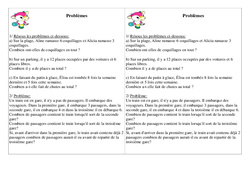 Problèmes - Ce1 Cycle 2 - Exercices calcul - Mathématiques  - PDF à imprimer