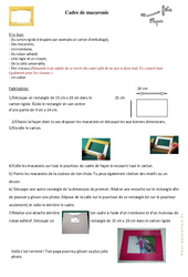 Cadre de macaronis -Fête des pères - Cycle 2 - cycle 3 - Arts plastiques - PDF à imprimer