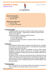 Magnétisme - Moyenne section - Fiche de préparation - Séquence - PDF à imprimer