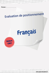 Evaluation diagnostique de début d'année - Français - Cm1 - Cycle 3 - PDF à imprimer