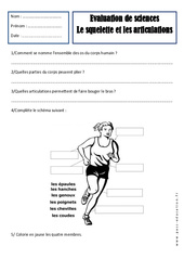 Evaluation Les Mouvements Corporels muscles Et Squelette CE1 